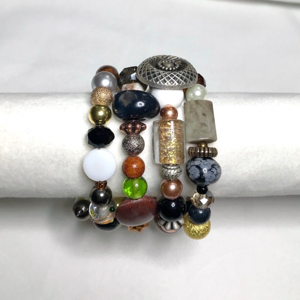 Handcrafted  Bracelet with Vintage & Modern Elements (NB46-4H) New Without Tags - Picture 3 of 10